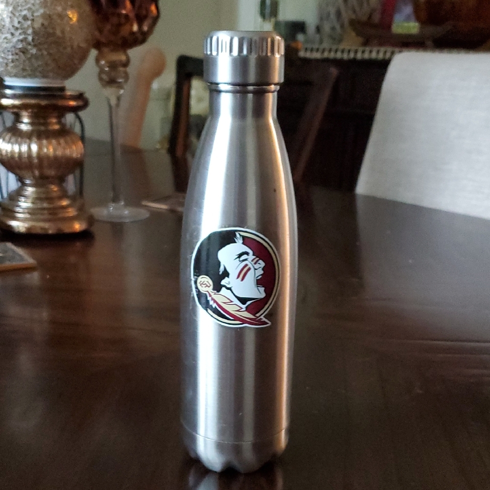 Silver Stainless Steel Water Bottle Kansas City Chiefs